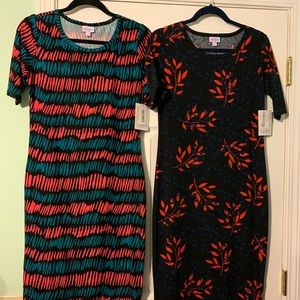 2 new LuLaRoe Julia dresses, size s